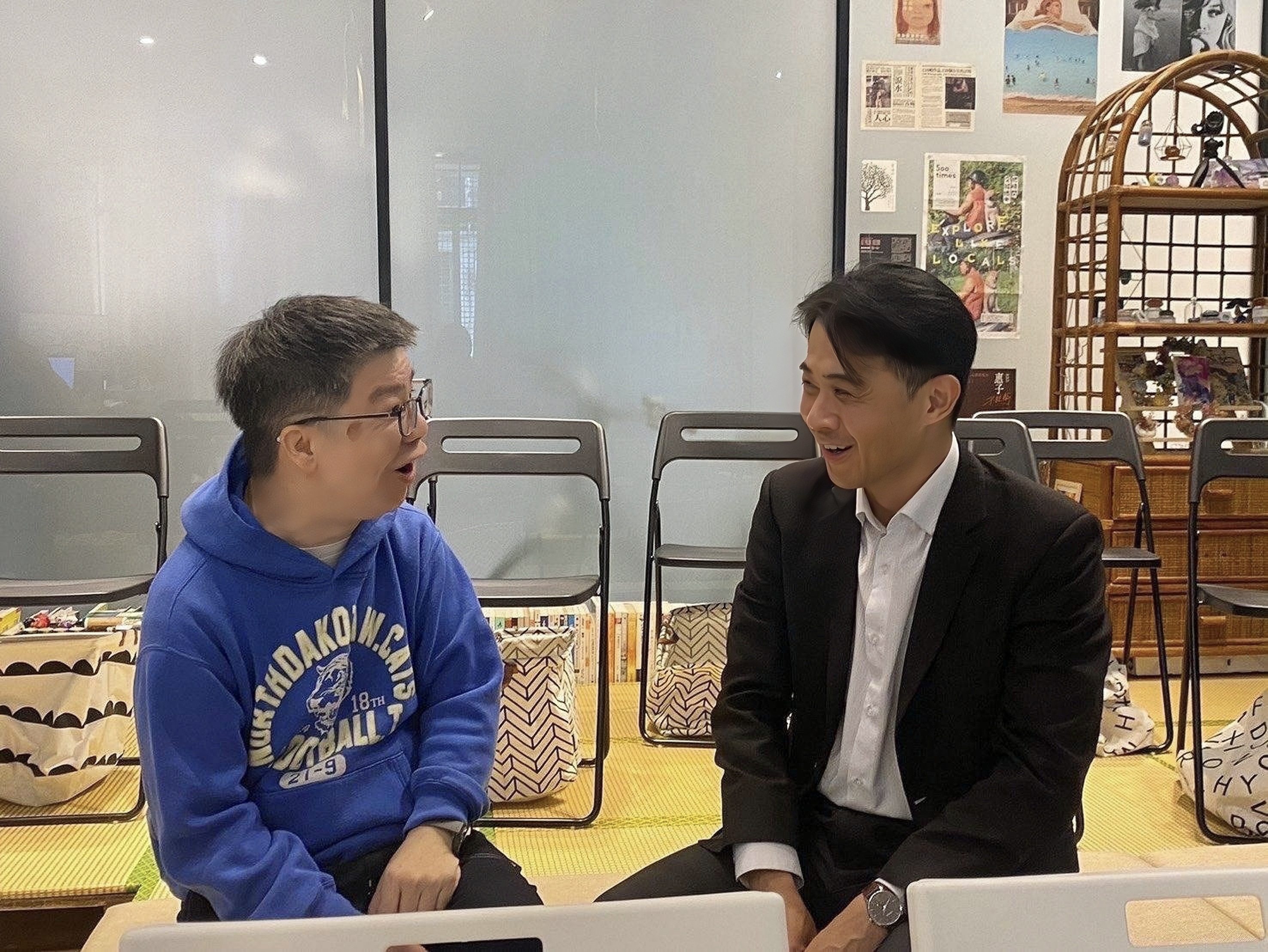 蔡科長與艾文製作人交流互動